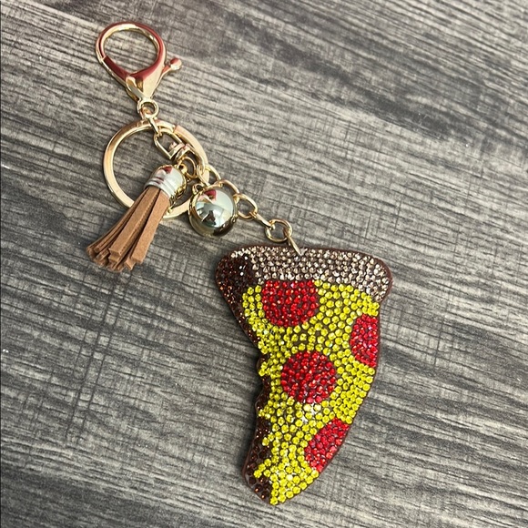 Red Mini Charm Tote with Checkered Crossbody Strap - Picture 5 of 14